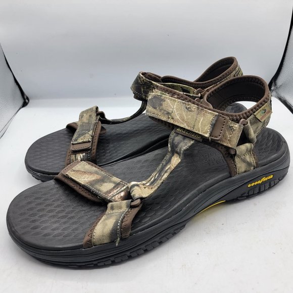 Skechers Relaxed Fit Mens Size 14 Brown Camo Lomell Rip Tide Sandals 204351 - Picture 4 of 16